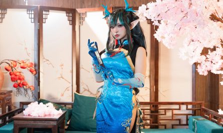 cosplay-小和甜酒-&-橙风千雅-明日方舟年夕旗袍双人御守-set.02