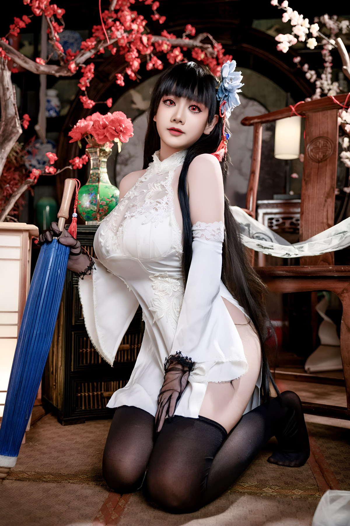 Cosplay 阿雪雪 – 碧蓝航线 逸仙 旗袍 Set.01
