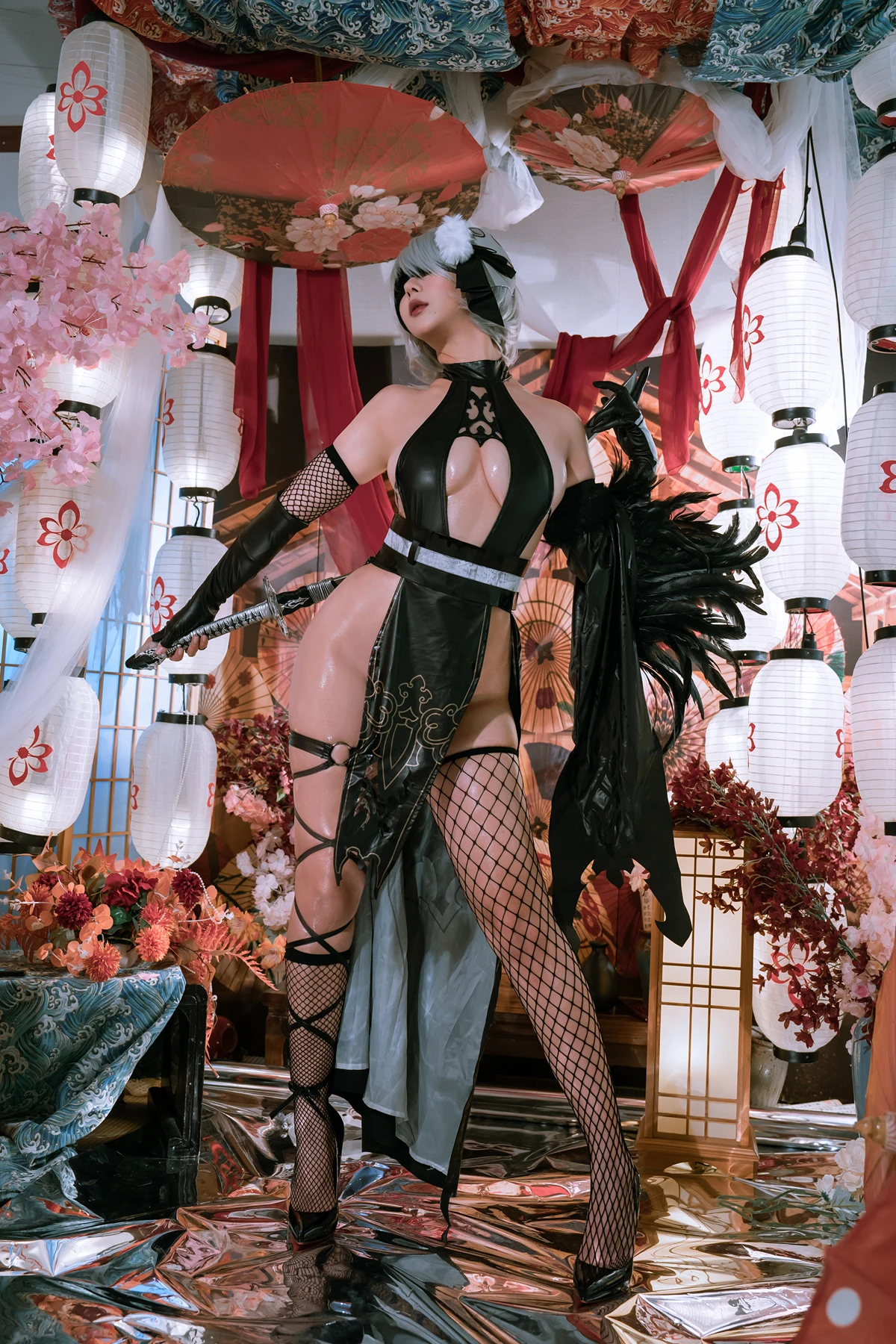 Cosplay 云溪溪Yunx1x1 & 奶桃 – 2B本 YoRHa No.2 Type B 下 Set.01