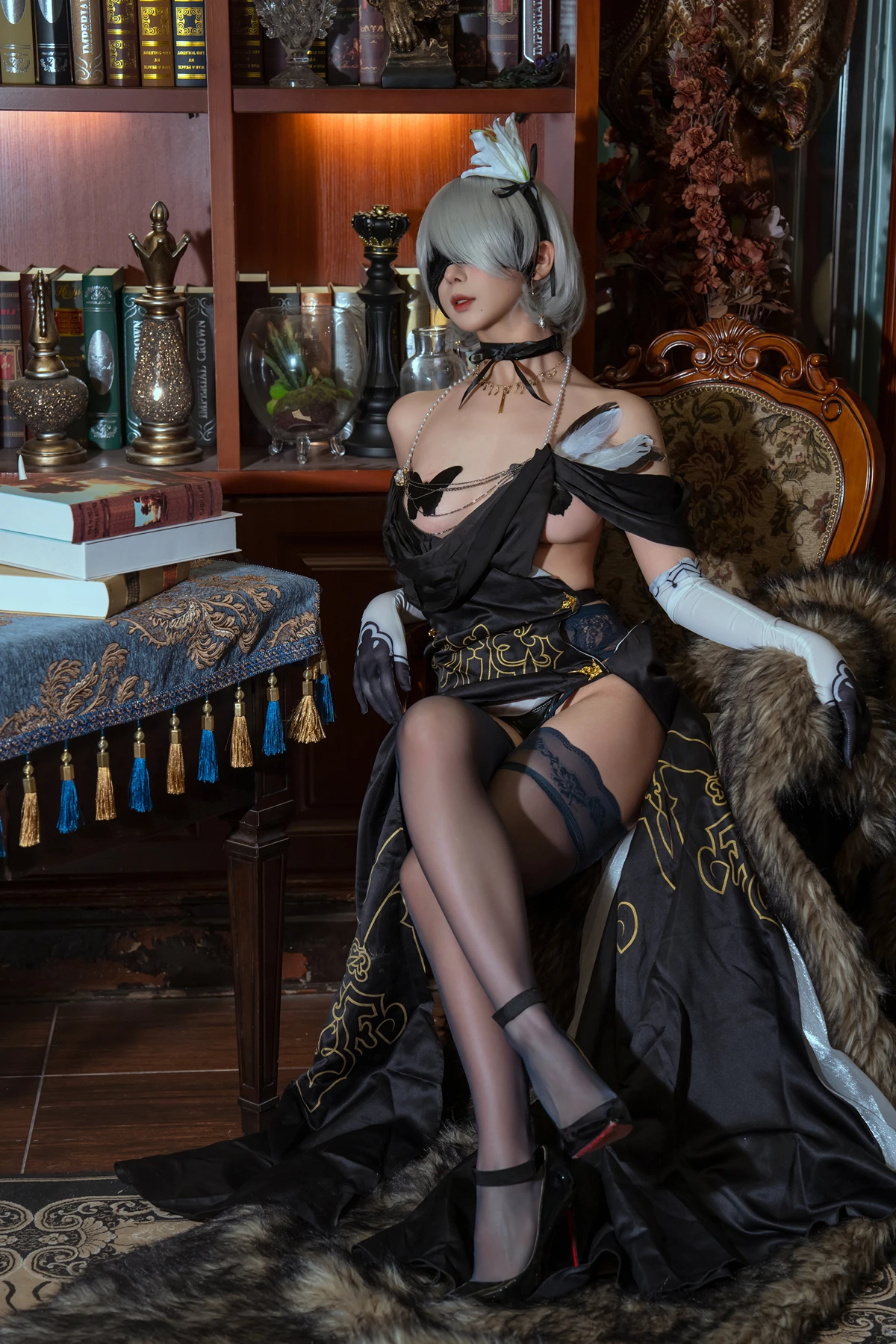 Cosplay 云溪溪Yunx1x1 & 奶桃 – 2B本 YoRHa No.2 Type B 下 Set.02