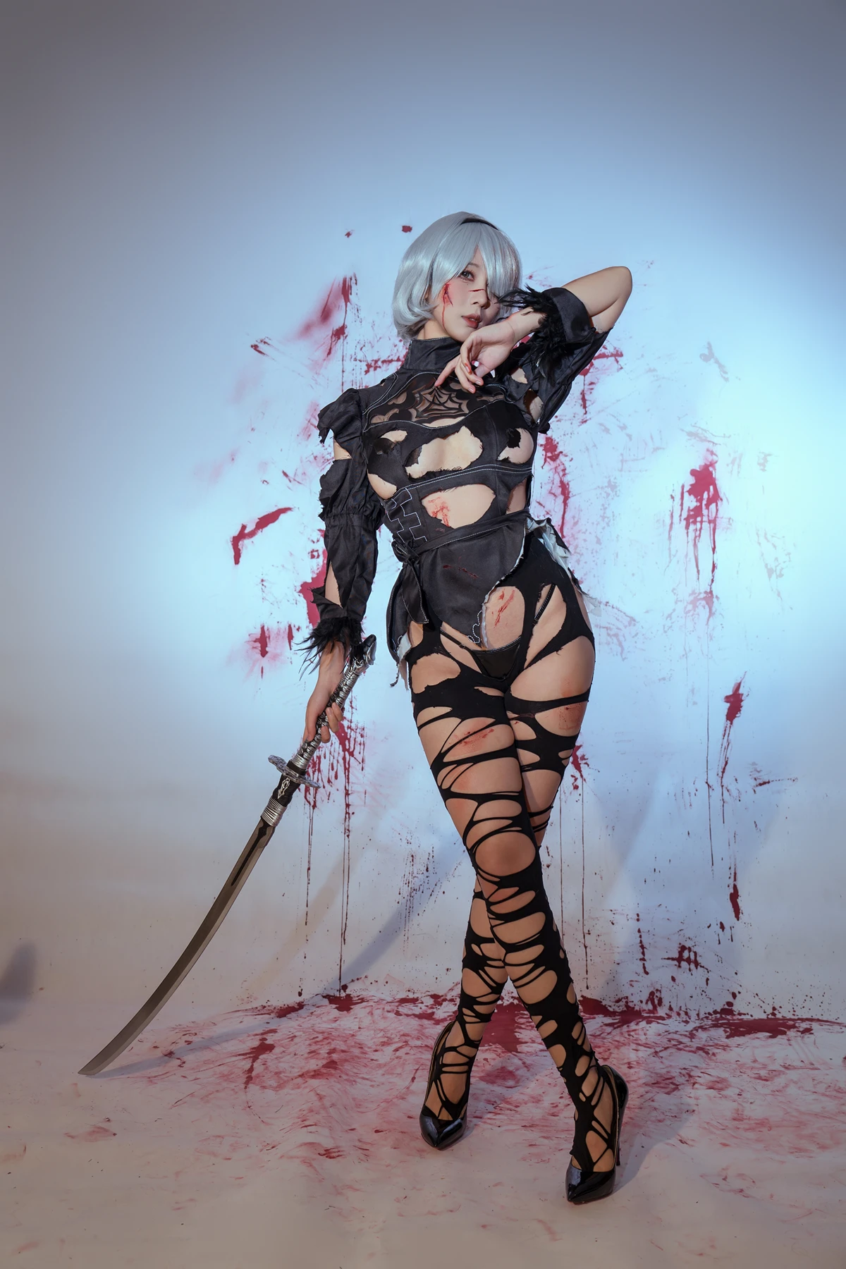 Cosplay 云溪溪Yunx1x1 & 奶桃 – 2B本 YoRHa No.2 Type B 下 Set.03
