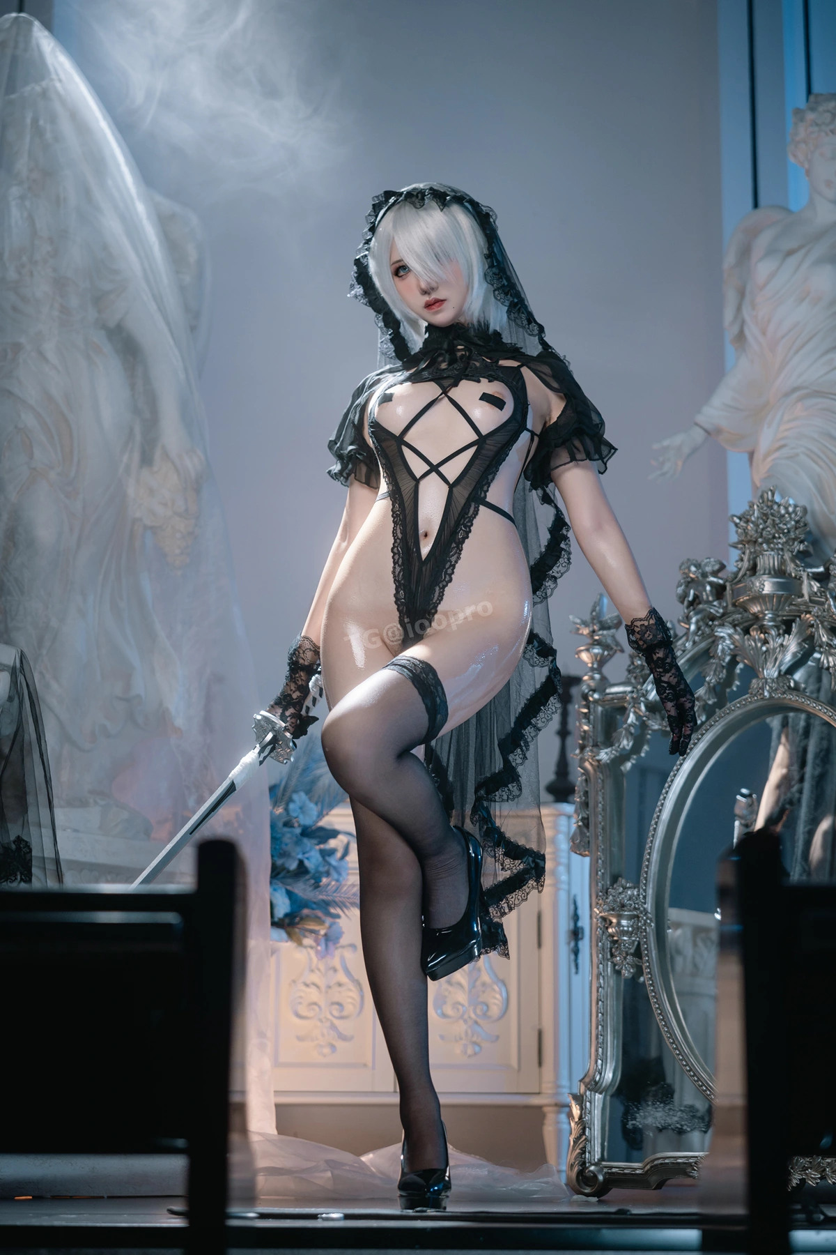 Cosplay 阿薰kaOri – 2B黑花嫁