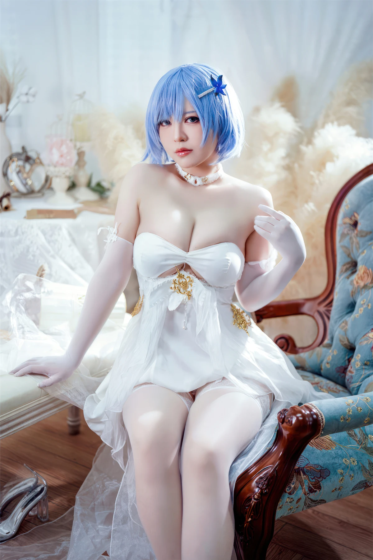 Cosplay 半半子Banbanko – 碧蓝航线 恰巴耶夫 白骑兵的旋律 礼服
