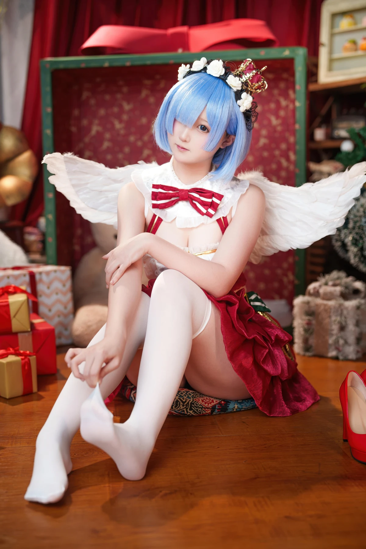 Cosplay Seele麦麦 – 蕾姆 圣诞物语