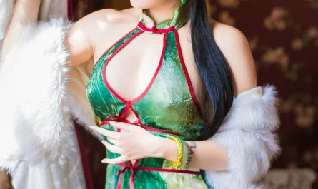 cosplay-钛合金titi-–-绿色旗袍